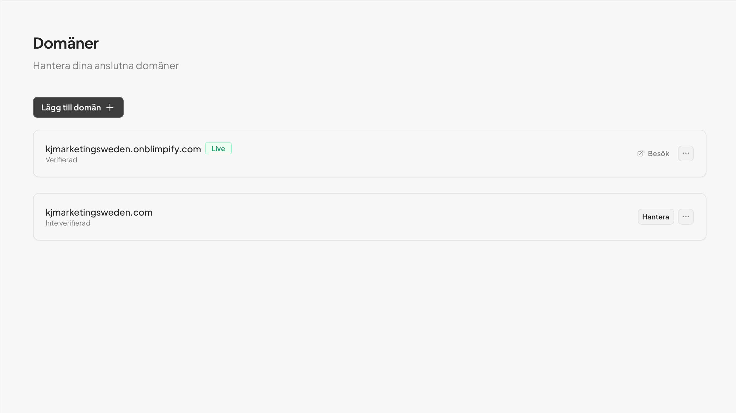 Domain Setup